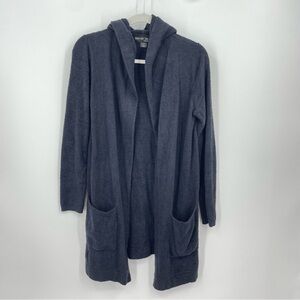 Barefoot Dreams Women's blue Hooded CozyChic Lite Longline Cardigan